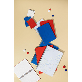 Блокнот Комус Русская серия А7 50 листов белый в клетку на спирали (76х117 мм)