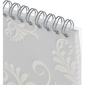 Блокнот Комус Русская серия А7 50 листов белый в клетку на спирали (76х117 мм)