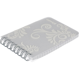 Блокнот Комус Русская серия А7 50 листов белый в клетку на спирали (76х117 мм)