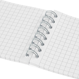 Блокнот Комус Русская серия А7 50 листов белый в клетку на спирали (76х117 мм)