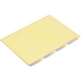 Разделитель листов картонный Attache А4 20 листов по цветам (210x297 мм)