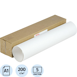 Ватман бумага чертежная ProMega engineer А1 5 листов, размер 61x86 cм, 200 г/кв.м, белизна 146