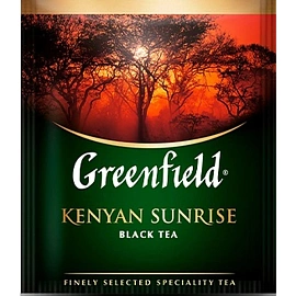 Чай черный Greenfield Kenyan Sunrise 100 пакетиков фото Чай черный Greenfield Kenyan Sunrise 100 пакетиков
