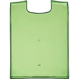 Лоток горизонтальный для бумаг Комус Русская серия пластиковый зеленый