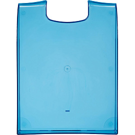 Лоток горизонтальный для бумаг Комус Русская серия пластиковый синий