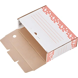 Короб архивный гофрокартон Attache Selection с вырубкой 251x102x355 мм белый до 1000 листов