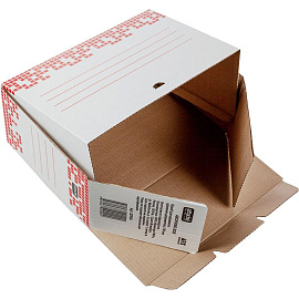 Короб архивный гофрокартон Attache Selection с вырубкой 251х152х355 мм белый до 1500 листов