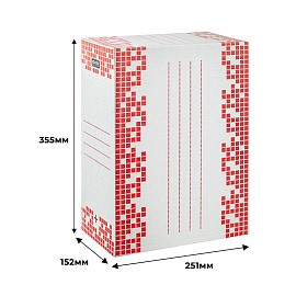 Короб архивный гофрокартон Attache Selection с вырубкой 251х152х355 мм белый до 1500 листов