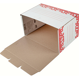 Короб архивный гофрокартон Attache Selection с вырубкой 251х202х355 мм белый до 2000 листов