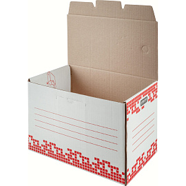 Короб архивный гофрокартон Attache Selection с вырубкой 251х202х355 мм белый до 2000 листов
