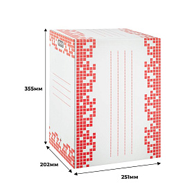 Короб архивный гофрокартон Attache Selection с вырубкой 251х202х355 мм белый до 2000 листов