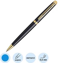 Ручка шариковая Waterman Hemisphere цвет чернил синий, цвет корпуса чёрный (S0920670)