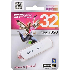Флешка USB 2.0 32 ГБ Silicon Power Luxmini 320 (SP032GBUF2320V1W)