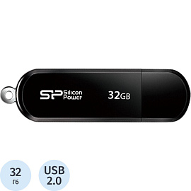 Флешка USB 2.0 32 ГБ Silicon Power Luxmini 322 (SP032GBUF2322V1K)