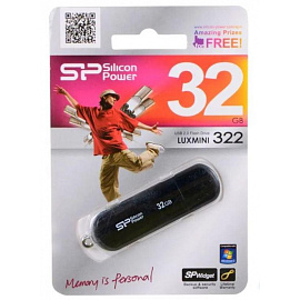 Флешка USB 2.0 32 ГБ Silicon Power Luxmini 322 (SP032GBUF2322V1K)