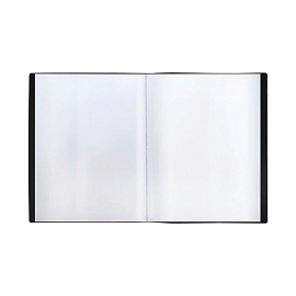 Папка с 60 вкладышами СТАММ А4, 21мм, 600мкм, пластик, черная