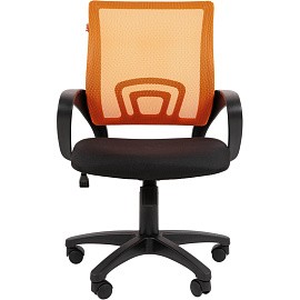 Кресло офисное Комус Мебель Easy Chair 304 оранжевое/чёрное (сетка/ткань, пластик)