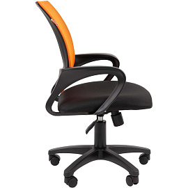 Кресло офисное Комус Мебель Easy Chair 304 оранжевое/чёрное (сетка/ткань, пластик)