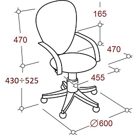 Кресло офисное Комус Мебель Easy Chair 304 синее/чёрное (сетка/ткань, пластик)