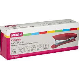 Степлер Attache до 20 листов красный (скобы № 24/6, 26/6, с антистеплером)