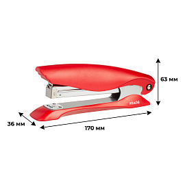 Степлер Attache до 20 листов красный (скобы № 24/6, 26/6, с антистеплером)