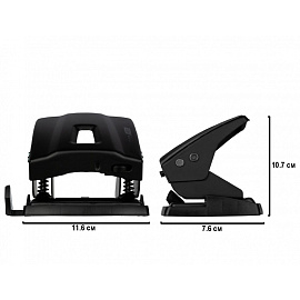 Дырокол Maped Essentials Metal до 30 листов черный с линейкой (403411)