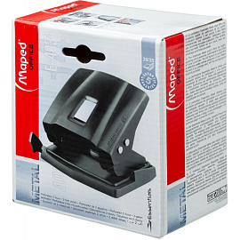 Дырокол Maped Essentials Metal до 30 листов черный с линейкой (403411)
