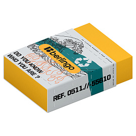 Ластик Berlingo "Glyph", Eco-PVC, картонный держатель, 45*32*11мм