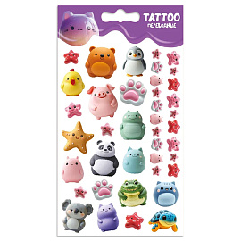 Наклейки-тату переводные АССОРТИ, ЦВЕТНЫЕ, 11х20 см, PY