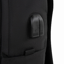Рюкзак HEIKKI ACTIVE (ХЕЙКИ) универсальный, отделение для ноутбука, USB-порт, черный, 44х31х14 см, 272560