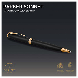 Ручка шариковая Parker Sonnet цвет чернил черный цвет корпуса черный (артикул производителя 1931519)