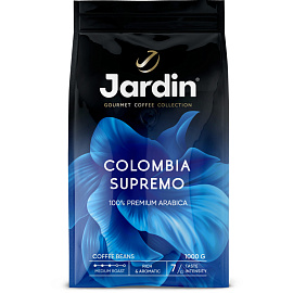 Кофе в зернах Jardin Colombia Supremo арабика 100% 1 кг (пакет)