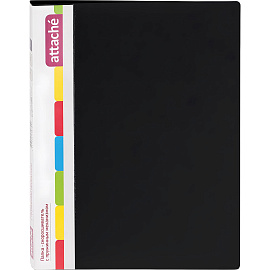 Скоросшиватель пластиковый с пружинным механизмом Attache А4 до 150 листов черный (толщина обложки 0.7 мм)