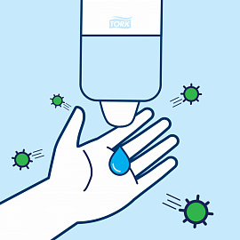 Дозатор (диспенсер) для жидкого мыла Торк (Tork) Elevation S1 пластик белый 1000 мл