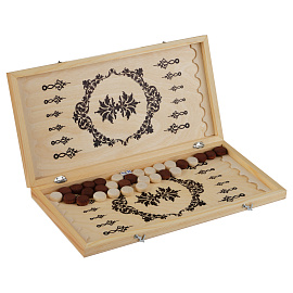 Игра настольная ТРИ СОВЫ "Нарды", с деревянной доской 40*40см фото Игра настольная ТРИ СОВЫ "Нарды", с деревянной доской 40*40см