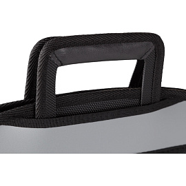 Папка-портфель пластиковая Attache А4+ черная/серая (35х27.5 см, 5 отделений) выдвижные ручки