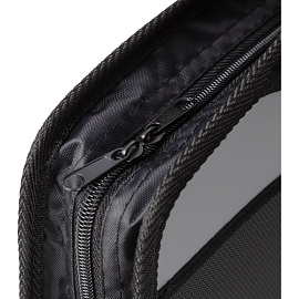 Папка-портфель пластиковая Attache А4+ черная/серая (35х27.5 см, 5 отделений) выдвижные ручки