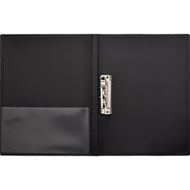 Папка с зажимом Attache А4 0.7 мм черная (до 150 листов)
