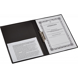 Папка с зажимом Attache А4 0.7 мм черная (до 150 листов)