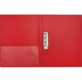 Папка с зажимом Attache А4 0.7 мм красная (до 150 листов)