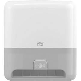 Диспенсер для рулонных полотенец Торк (Tork) 551100 Matic H1 Intuition сенсорный пластиковый белый фото Диспенсер для рулонных полотенец Торк (Tork) 551100 Matic H1 Intuition сенсорный пластиковый белый