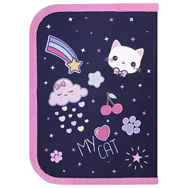 Пенал ПИФАГОР, 1 отделение, полиэстер, 19х13 см, "Leapfrog", 273472