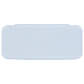 Пенал пластиковый BRAUBERG, пастельный голубой, С НАКЛЕЙКАМИ, 21х9х3 см, 272272