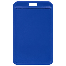 Бейдж вертикальный (85х54 мм), синий, МАТОВАЯ ПОВЕРХНОСТЬ, BRAUBERG EXTRA, 238814