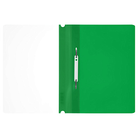Папка-скоросшиватель пластик. СТАММ А4, 160мкм, зеленая с прозр. верхом