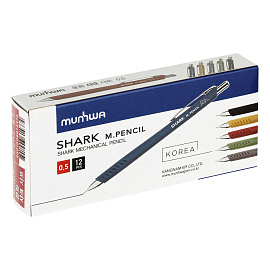 Карандаш механический Munhwa "Shark" 0,5мм, с ластиком, пыльная роза