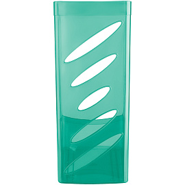 Лоток для бумаг вертикальный СТАММ "Тропик", тонированный мятный, ширина 110мм фото Лоток для бумаг вертикальный СТАММ "Тропик", тонированный мятный, ширина 110мм