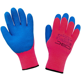 Перчатки рабочие утеплённые Рубифрост плюс акриловые с латексным покрытием (7 класс вязки, универсальный размер, ac32wl)