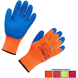 Перчатки рабочие утеплённые Рубифрост плюс акриловые с латексным покрытием (7 класс вязки, универсальный размер, ac32wl)