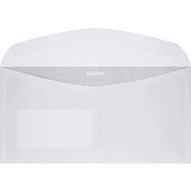 Конверт С65 80 г/кв.м белый декстрин с внутренней запечаткой с правым окном (1000 штук в упаковке)